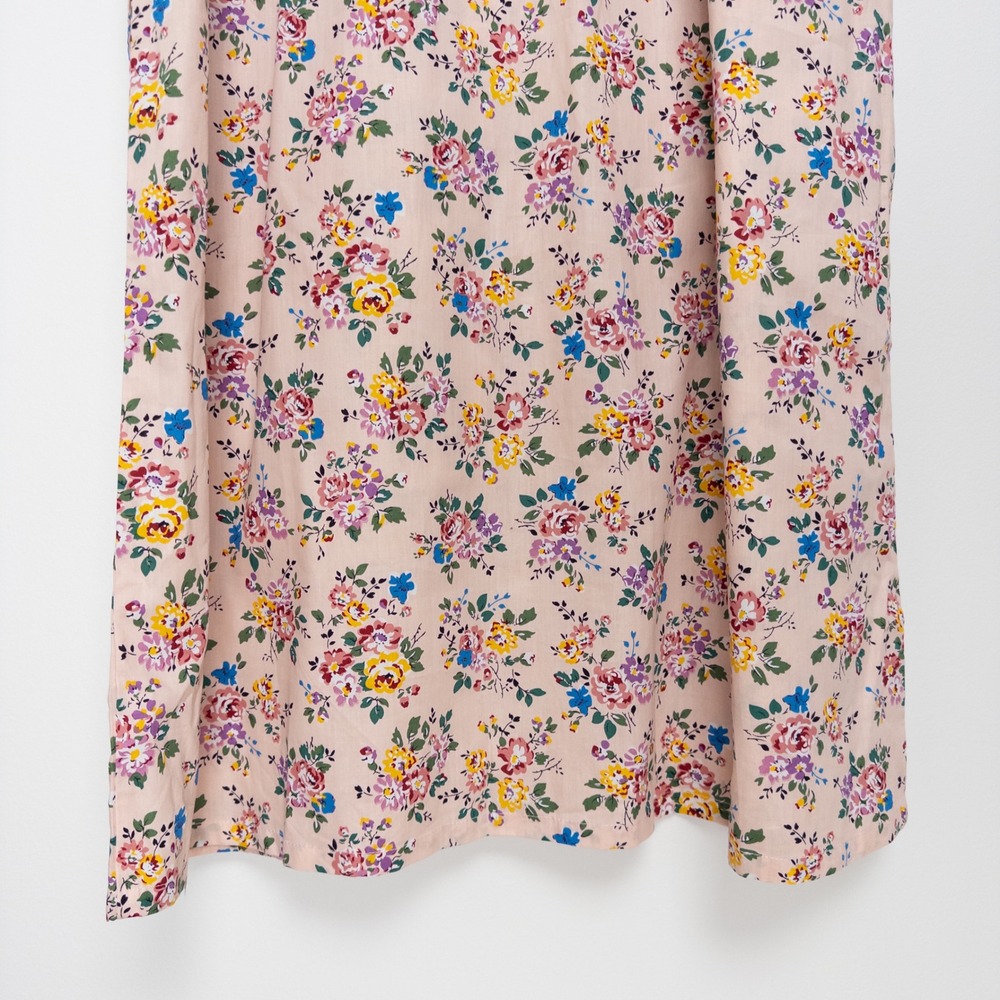 Vermont Country Store Pink Floral Cotton Button Front Midi Dress Pockets S - Picture 7 of 10